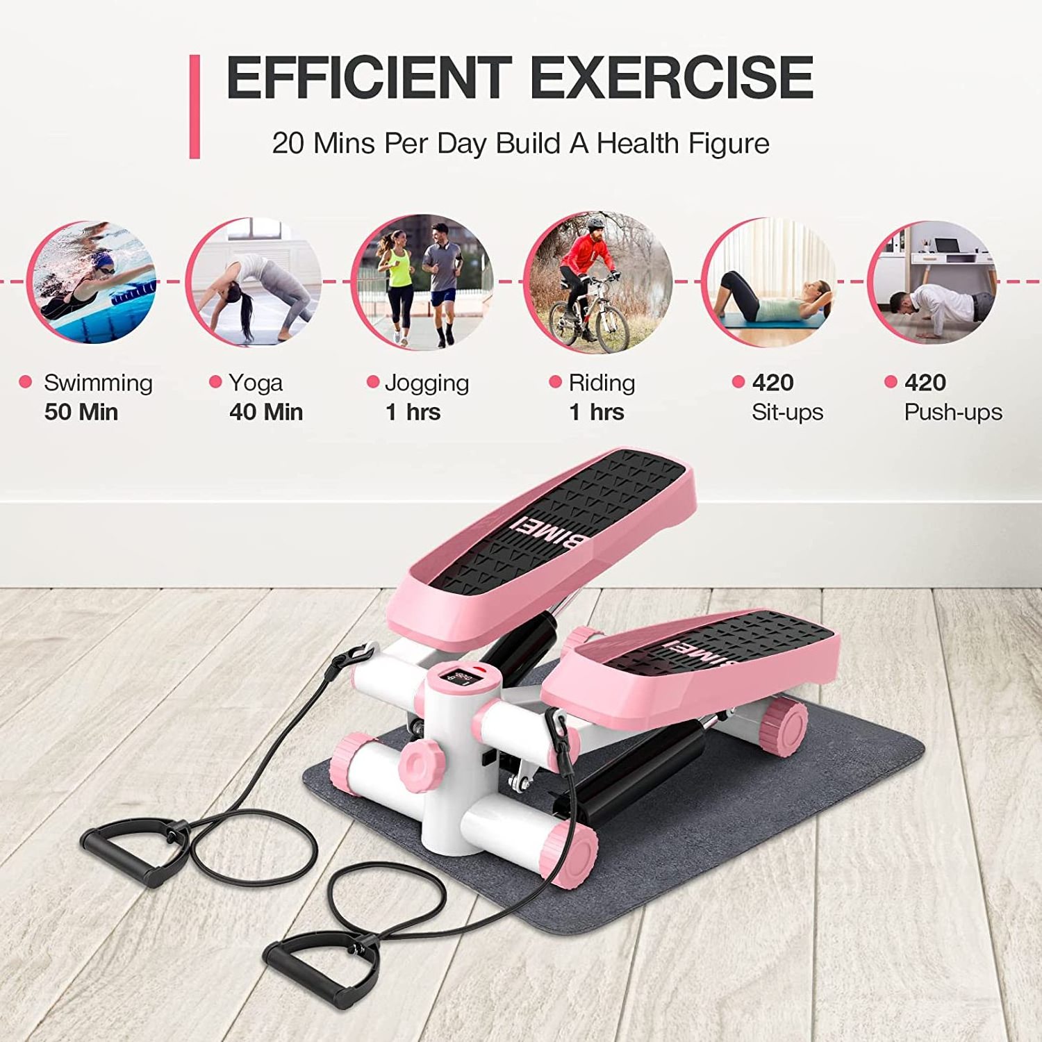 Professional Gym fitness exercise adjustable workout Mini stepper Stair climber with counting Aerobic Twist stepper