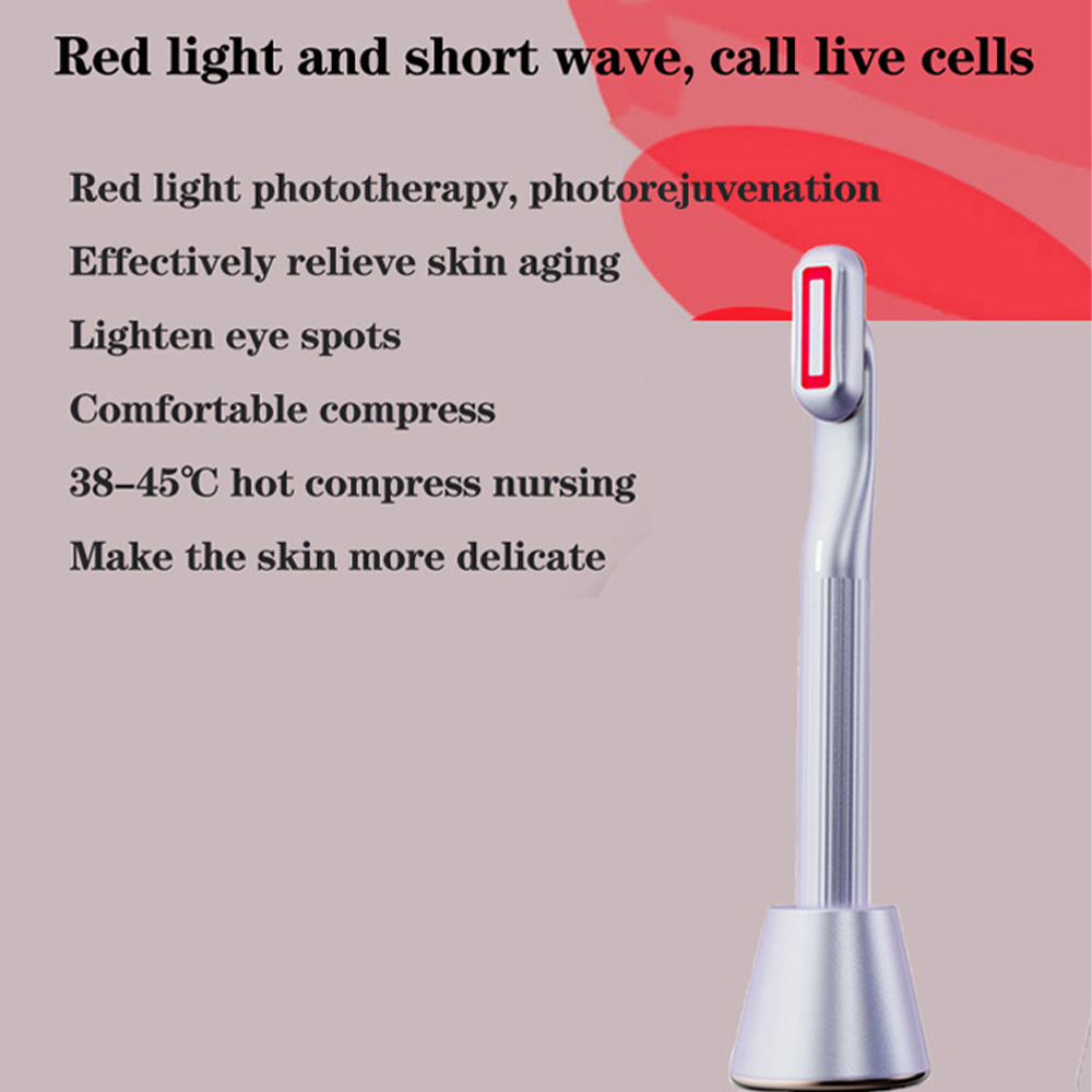 4 in 1 Magic Eye beauty instrument LED Skin care Wand Vibration Massage Microcurrent Red Light Therapy Warmth Pen