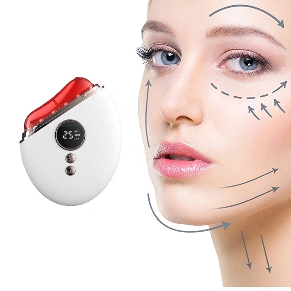 2024 Hot Products Personal Home Use Electric Gua Sha Board Portable  EMS Led light Face Neck Guasha Electric massager