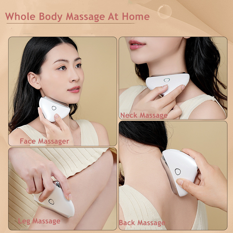 Best Selling Products 2023  EMS Anti- Winkle Facial Massage Electric Scraping Board  Heating Vibration  Facial gua sha Massage