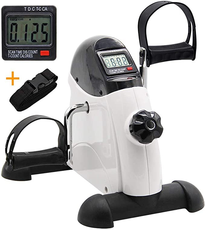 Indoor Mini Home Cardio Foot Hand Leg  Pedal Cycle Bike Exerciser LCD Display Mini Crane Pedal exercise bike