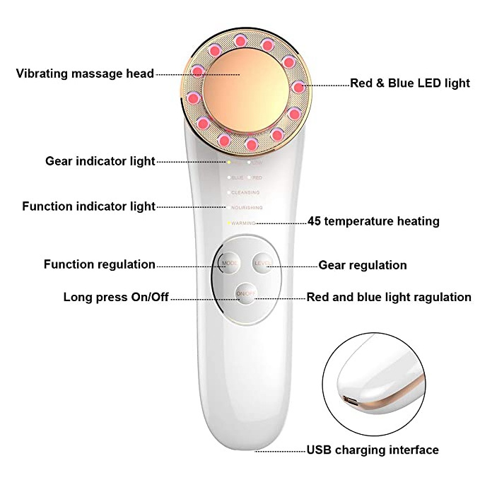 Professional  Skin Tightening  Electronic Photon Therapy Beauty Device Galvanic EMS Face lifting beauty machine