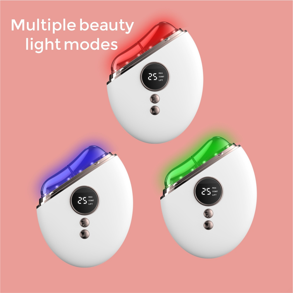 2024 Hot Products Personal Home Use Electric Gua Sha Board Portable  EMS Led light Face Neck Guasha Electric massager