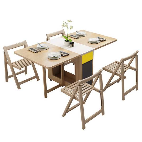 Nordic design dining room furniture space saving indoor outdoor wooden foldable seat dining chair  for dining table