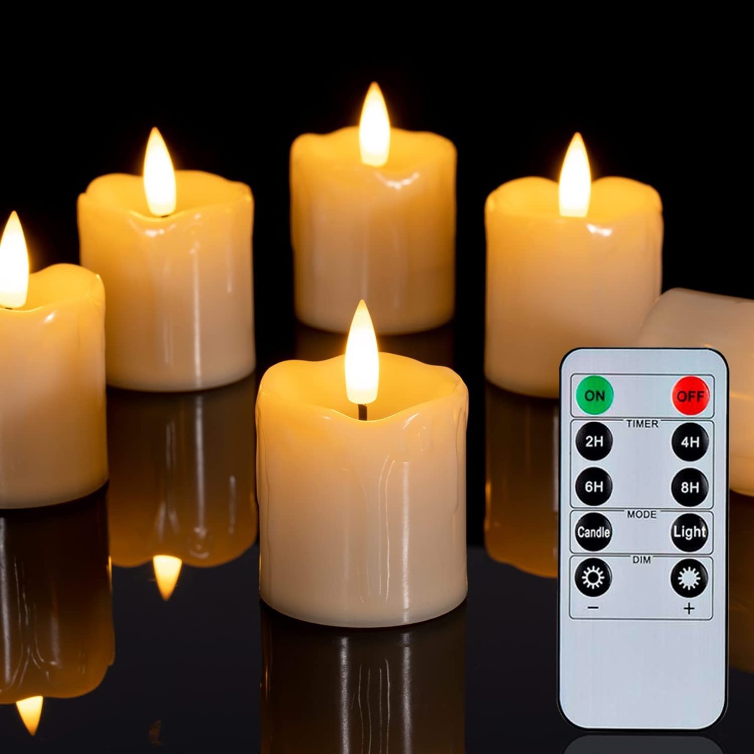 Homemory Electric Remote Control Flameless LED Candle Wholesale Flickering Votive Candles for Home Improvement