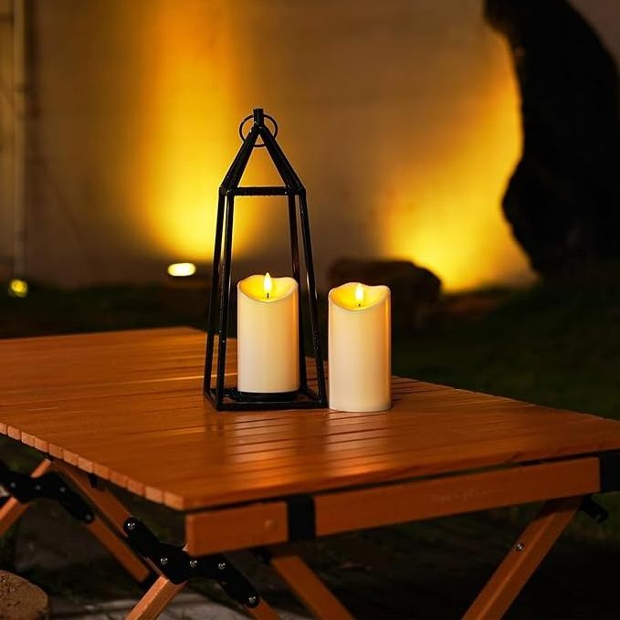 Homemory Outdoor Waterproof Flameless Candles, LED Candles, Battery Operated Candles with Remote and Timers