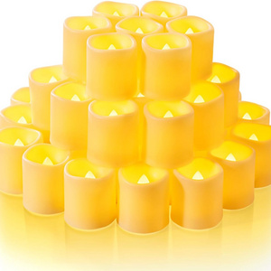 Homemory 50Pack Flickering Flameless Votive Candles, 200+Hour Electric Candles, Battery Operated LED Tealight (Battery Included)