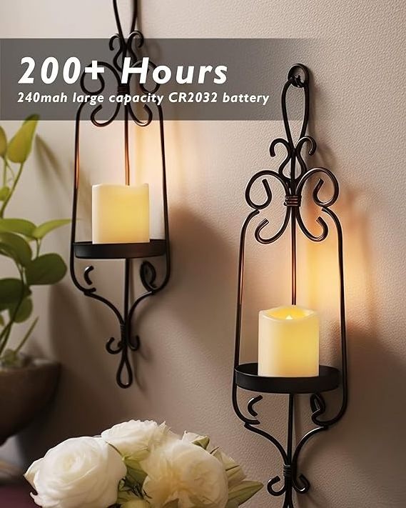 Homemory 24 Pack Flickering Flameless Votive Candles, 200+Hour Electric LED Candles, Battery Operated LED Tea light