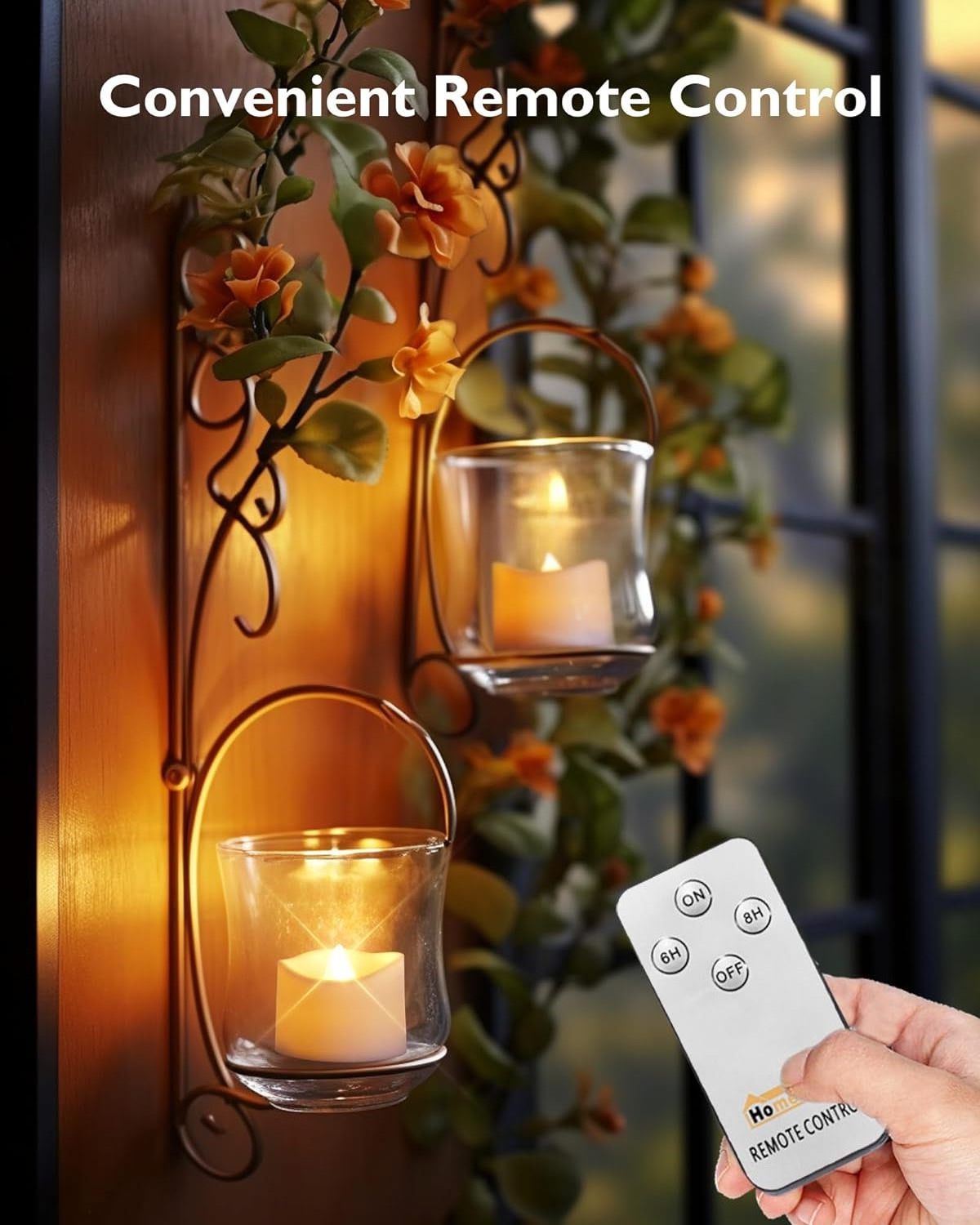 Homemory Flameless Candles with Remote and Timer, Battery Operated Candles Tea Lights Candles, Flickering Flameless Candles