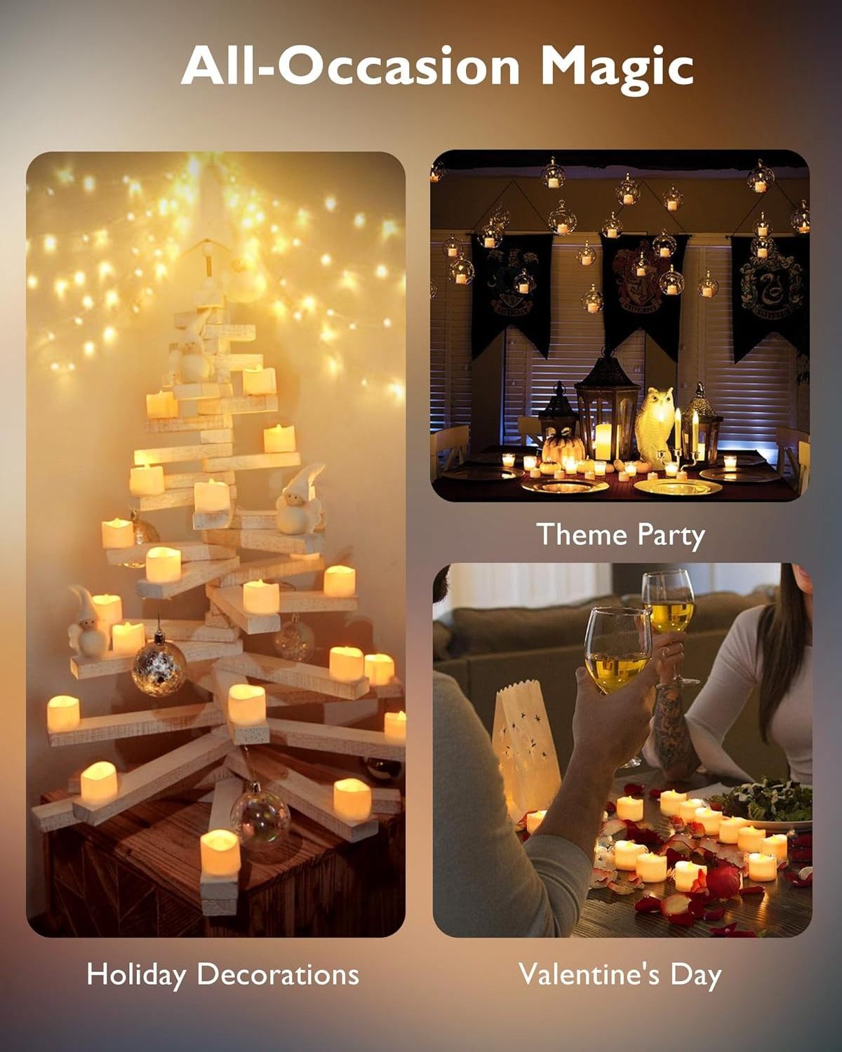 Homemory Flameless Candles with Remote and Timer, Battery Operated Candles Tea Lights Candles, Flickering Flameless Candles