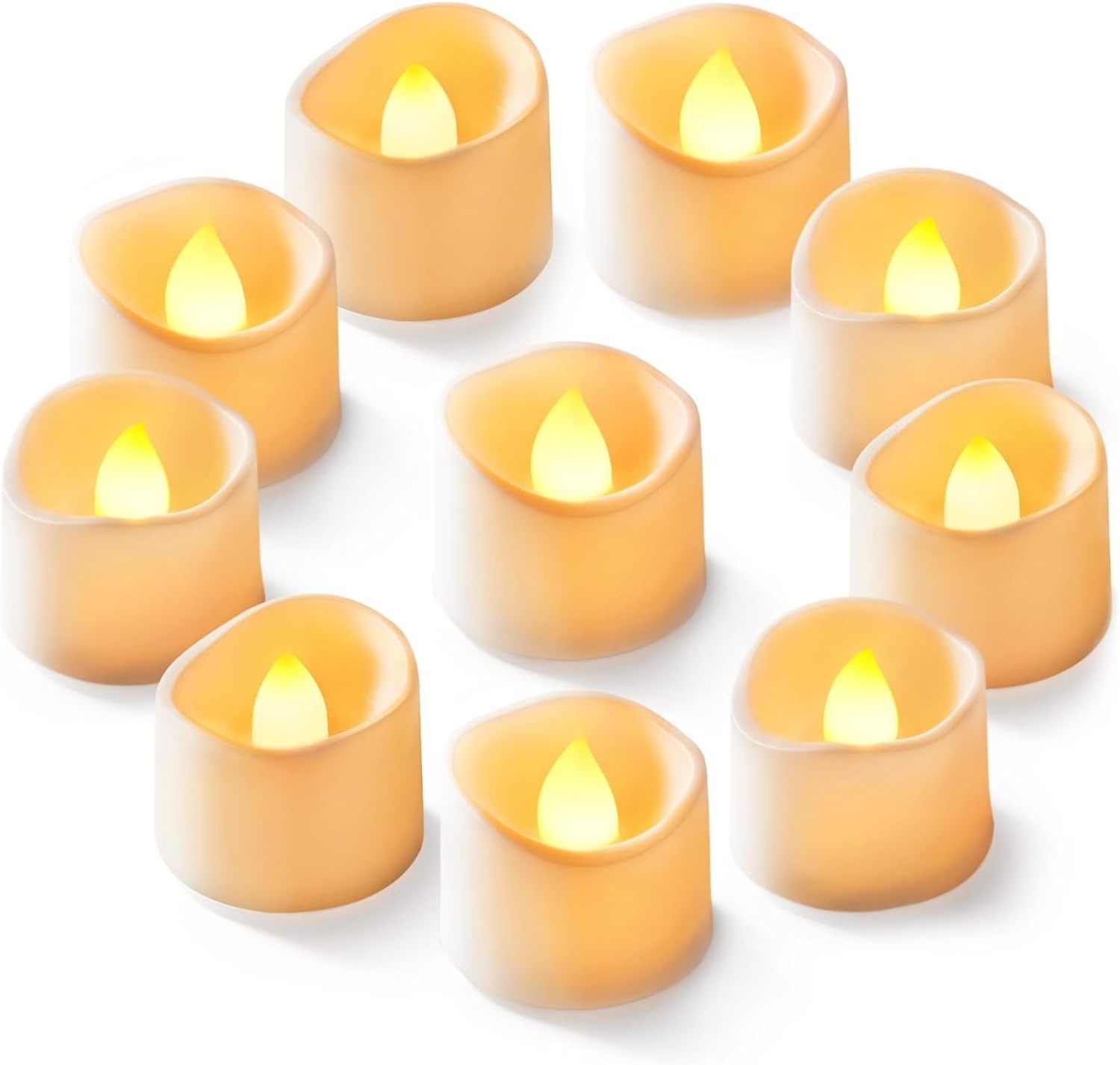 Homemory 24-Pack Flameless LED Tea Lights Candles Battery Operated, 200+Hour Fake Electric Candles Tea Lights