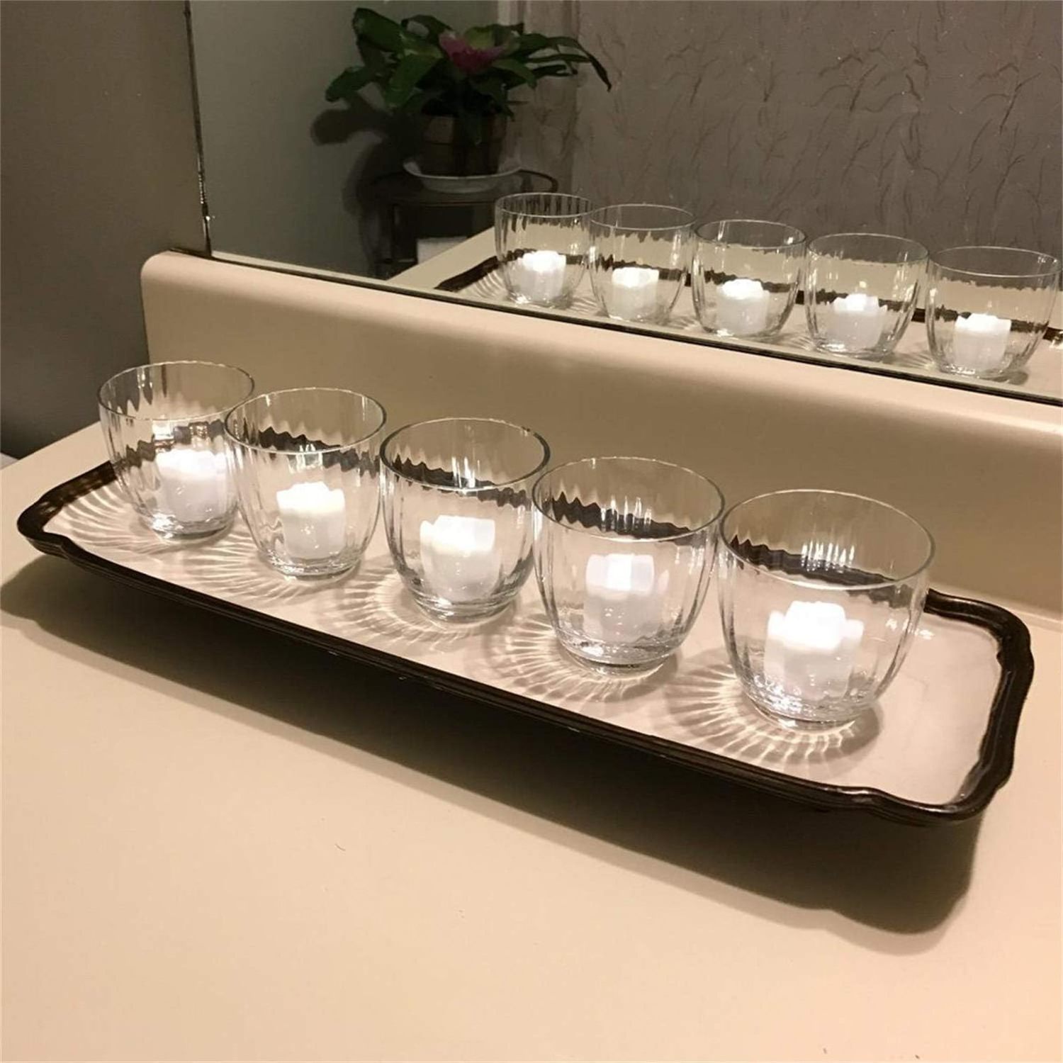 Homemory 12-Pack Timer Flameless Tea Lights Candles, LED Candles with 6H Timer Built-in, Timer Votive Candles Battery Opeated