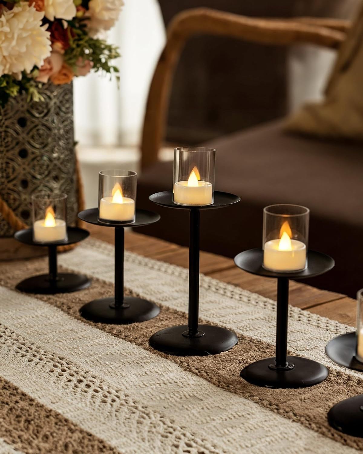 Homemory 12Pack Timer Flameless LED Votive Candles, 6 Hours On and 18 Hours Off Cycle for Wedding, Table Decorations