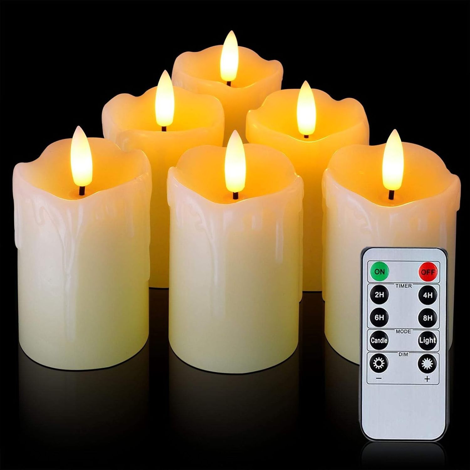 Homemory Flameless Votive Candles with Timer Remote,2