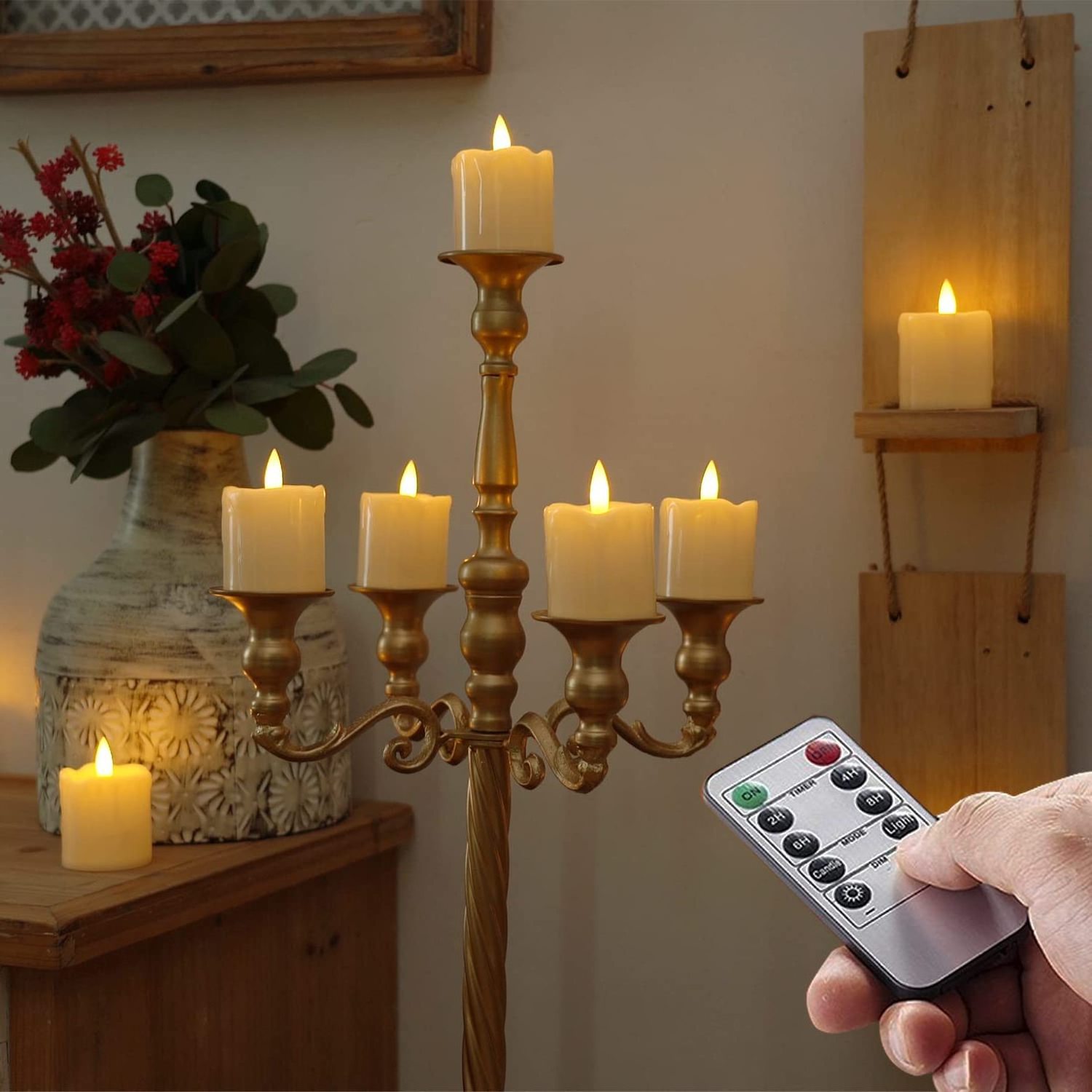 Homemory Electric Remote Control Flameless LED Candle Wholesale Flickering Votive Candles for Home Improvement