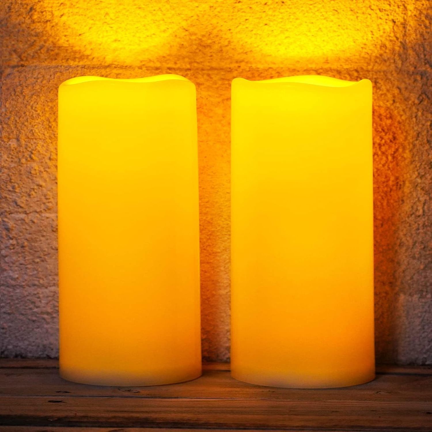 Homemory Large Solar Candles Outdoor Waterproof, 4