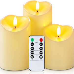 Homemory Flameless Candles, Battery Candles, LED Candles, Battery Operated Candles with Remote Timers, Electric Plastic Candles