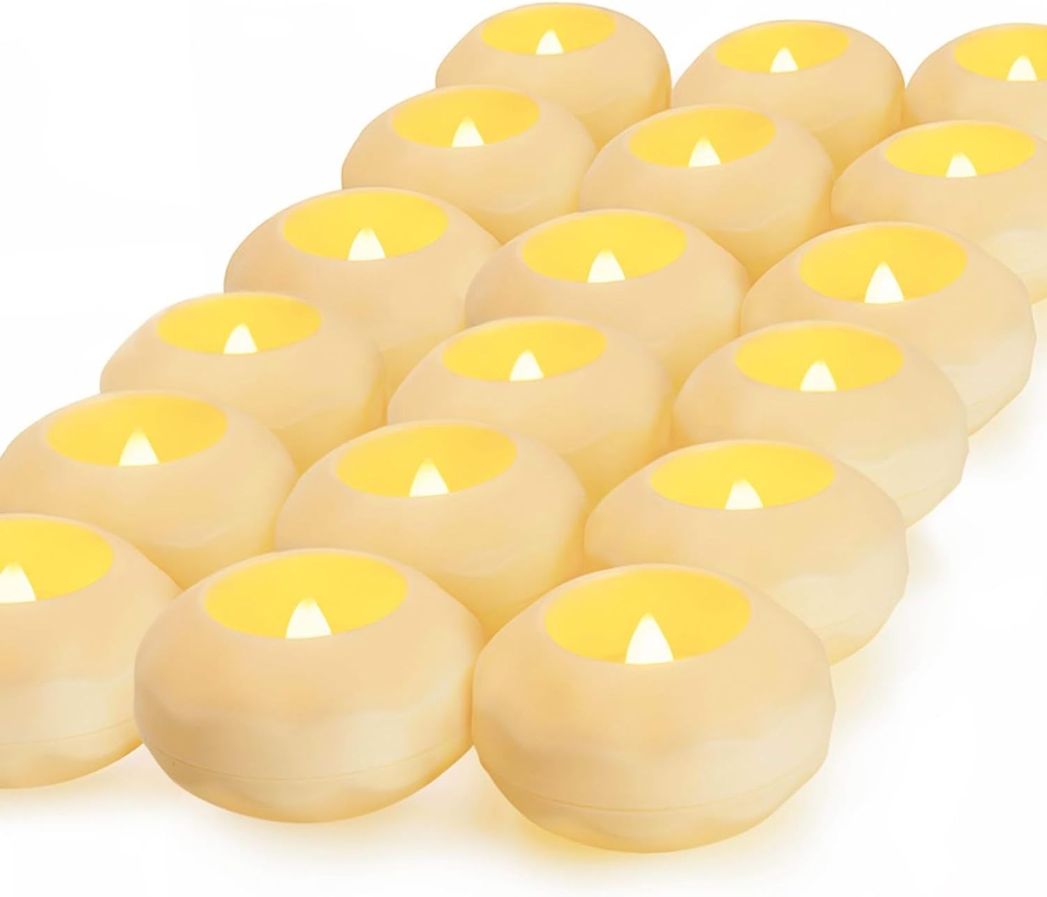 Homemory 24 Pack 100+ Hour Flameless Led Floating Candles, Battery Operated Flickering Waterproof Tealight