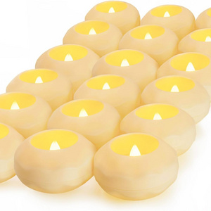 Homemory 24 Pack 100+ Hour Flameless Led Floating Candles, Battery Operated Flickering Waterproof Tealight