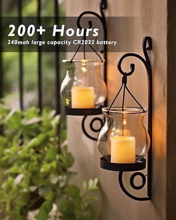 Homemory 24Pack Flickering Flameless Votive Candles, Battery Operated LED Tealight for Wedding, Christmas Decorations, Outdoor