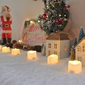 Homemory Flameless LED Tea Light Candles with Remote and Timer, Realistic Flickering Tea Lights for Home, Wedding,