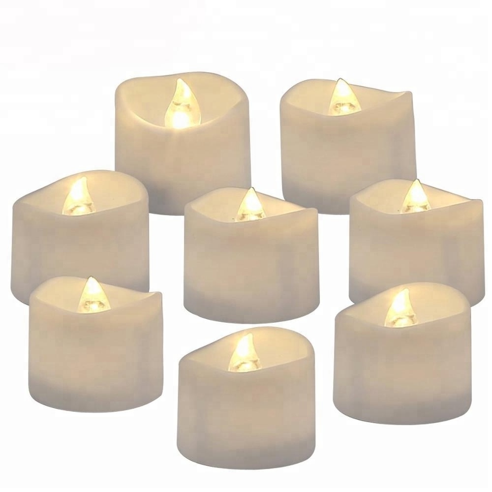 Homemory Wholesale Remote Control Tea Lights  Battery Operated Flameless Realistic Electric Flickering LED Tealight for Home