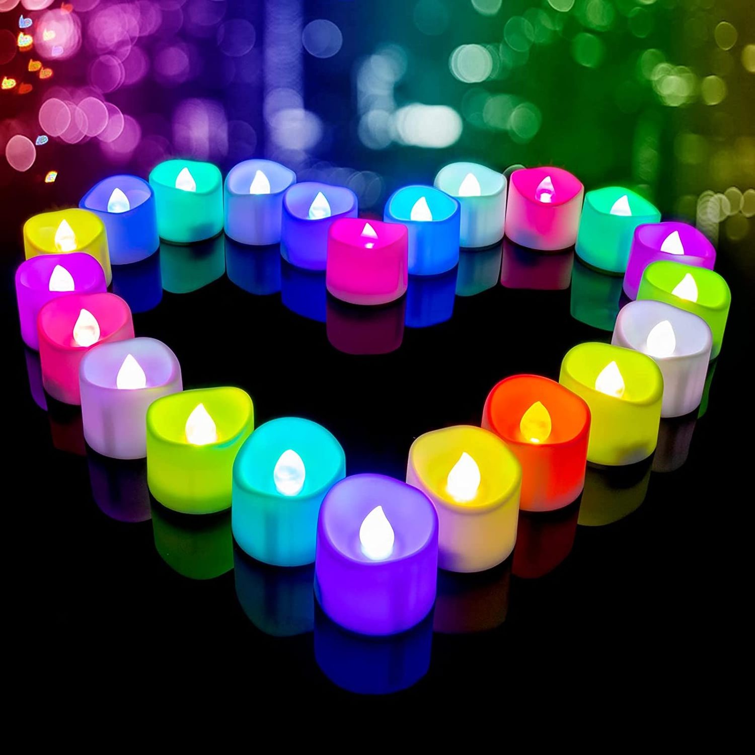 Homemory Color Changing Tea Lights Candles Battery Operated, Battery Tea Lights Candles for Home, Wedding,