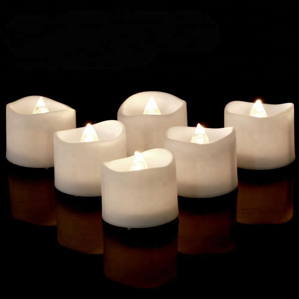 Homemory Battery Operated LED Tea Lights Flameless, Flickering Electric Candle for Home, Wedding, Party & Festival Decoration