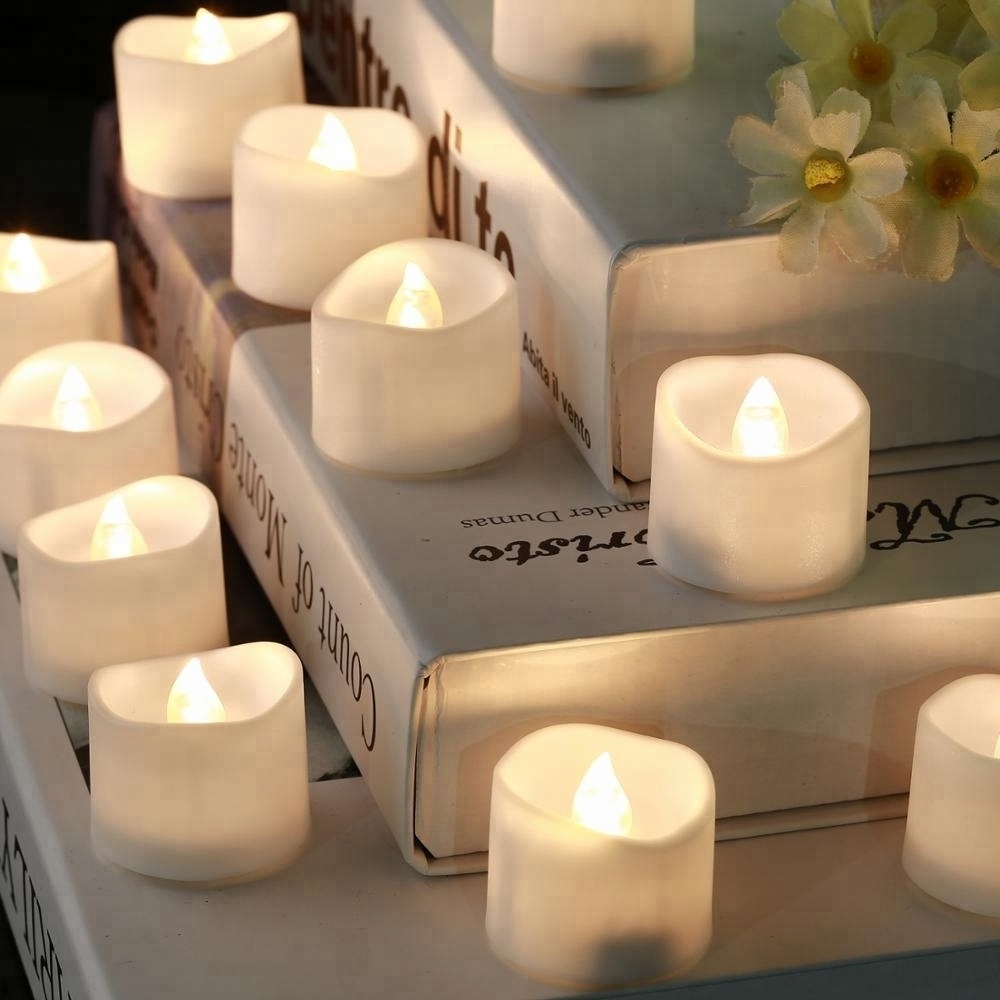 Homemory Battery Operated LED Tea Lights Flameless, Flickering Electric Candle for Home, Wedding, Party & Festival Decoration