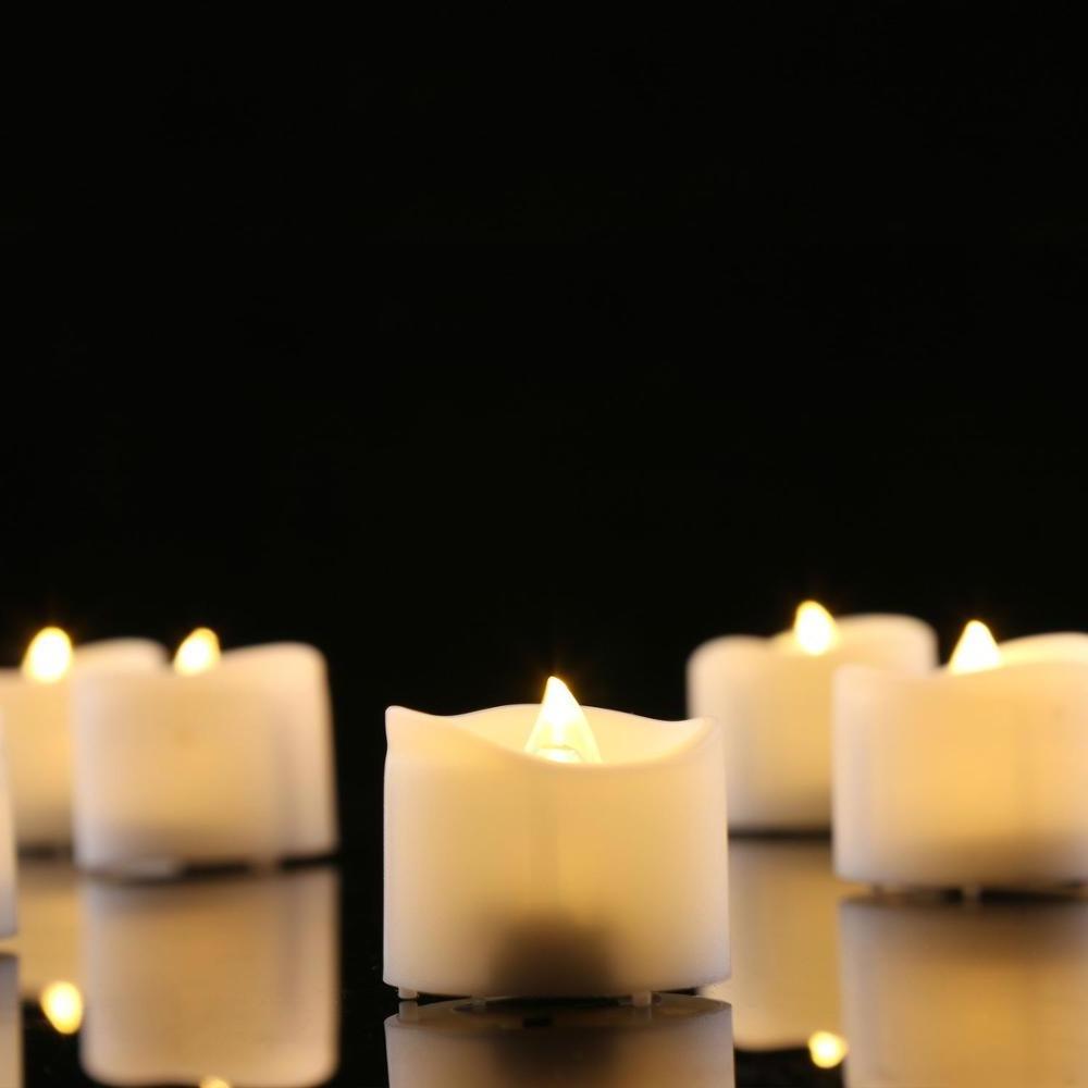 Homemory Realistic Flickering Battery Operated Flameless Candle, Electric LED Candle for Home, Wedding & Festival Decoration