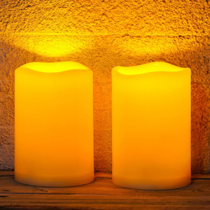 Homemory 4"x6" Large Solar Candles Outdoor Waterproof, Dusk to Dawn, Solar Powered Flameless Candles for Outdoor, Lanterns