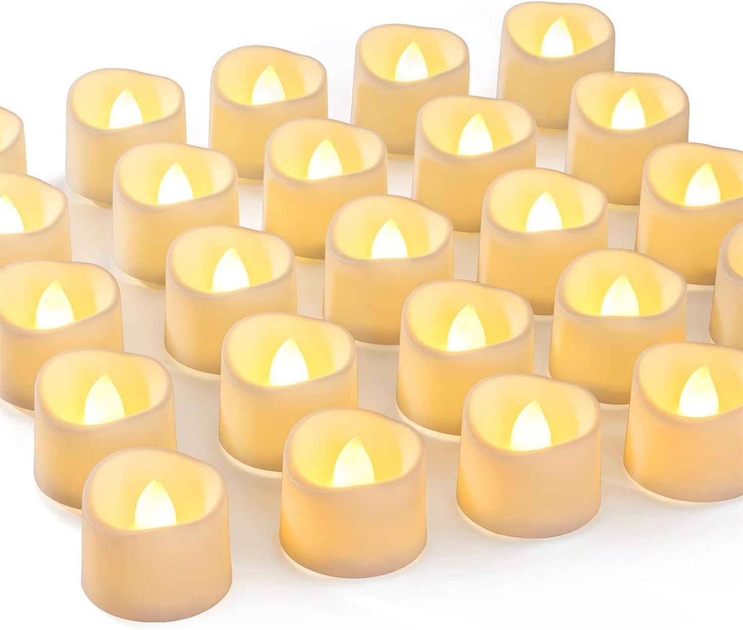 Homemory Flameless Candles, 72 Pack Battery Operated Votive Candles, LED Tea Light Candles with Warm White Light