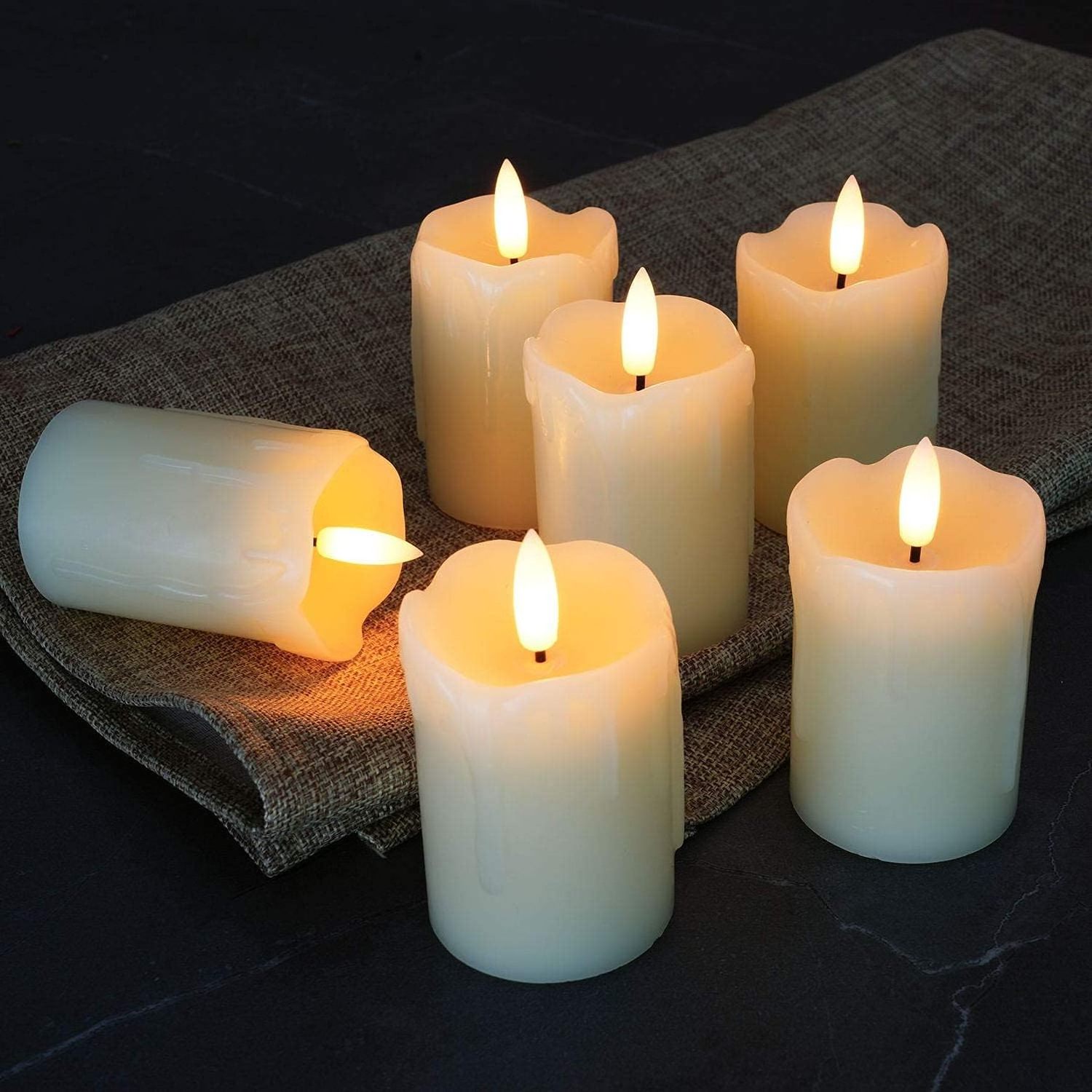 Homemory Flameless Votive Candles with Timer Remote,2