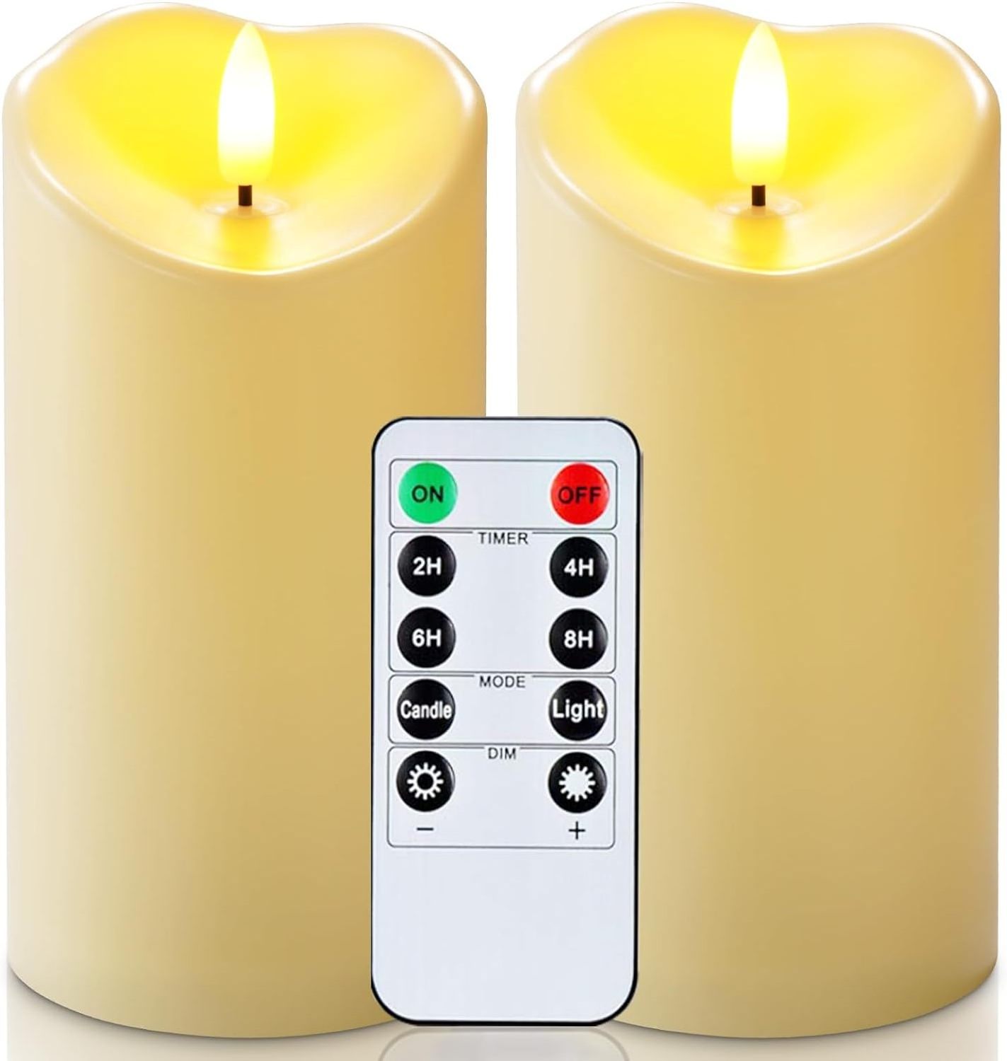 Homemory Outdoor Waterproof Flameless Candles, LED Candles, Battery Operated Candles with Remote and Timers