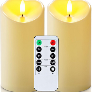 Homemory Outdoor Waterproof Flameless Candles, LED Candles, Battery Operated Candles with Remote and Timers