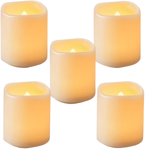 Homemory Flickering Flameless Votive Candles, 12PCS Battery Operated LED Votive Tealight Candles, Realistic Electricn Candle