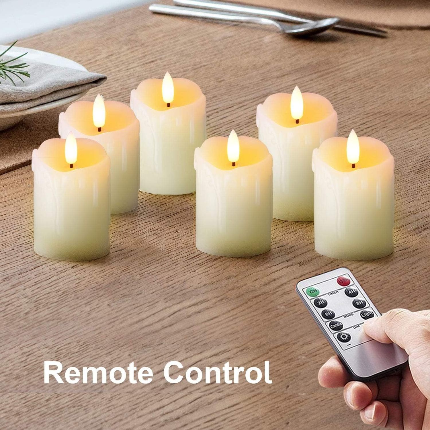 Homemory Flameless Votive Candles with Timer Remote,2