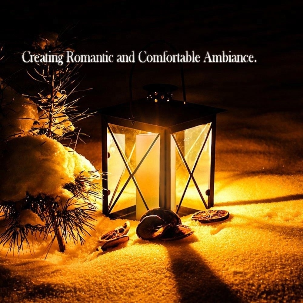 Homemory 9 Inch Electric Pillar Candles Christmas Candles, Battery Operated LED Flickering Wax Candle for Home Decoration