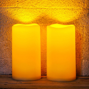 Homemory 4"x8" Large Solar Candles Outdoor Waterproof, Dusk to Dawn, Solar Powered Flameless Candles for Outdoor, Lanterns