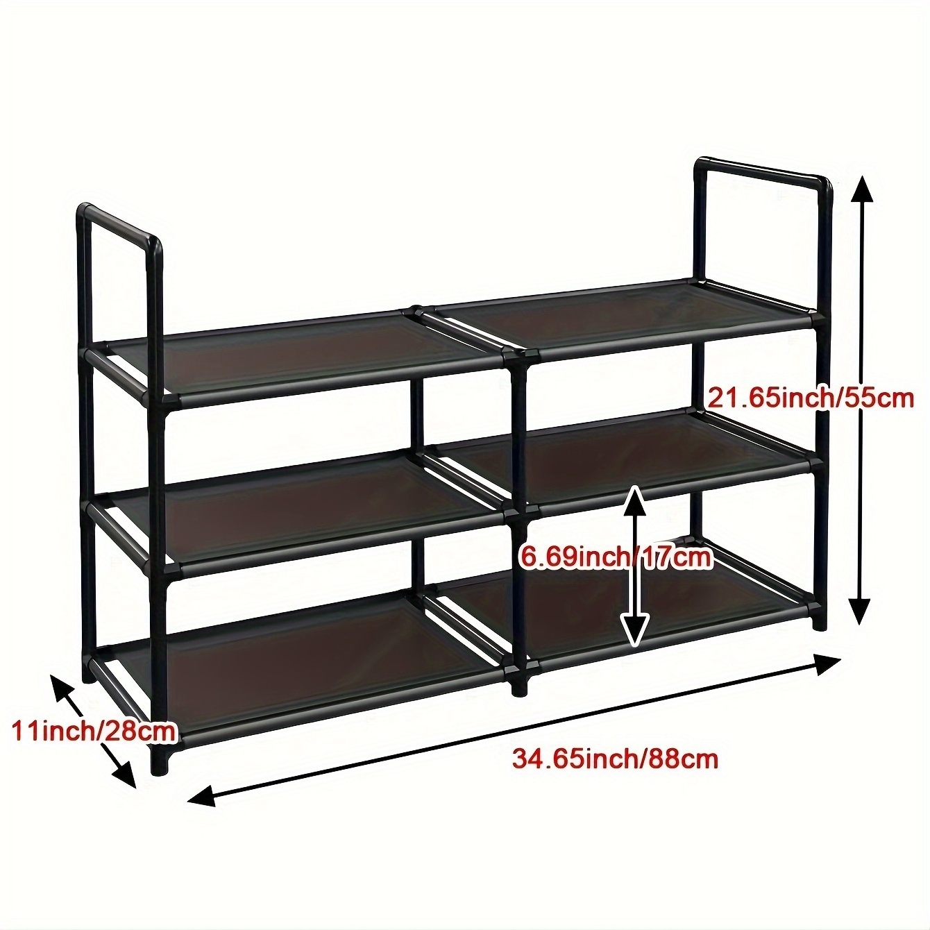 NISEVEN High Quality 3 Tier Large Capacity Shoes Shelf Floor Standing Shoes Rack Dustproof Expandable Shoe Rack