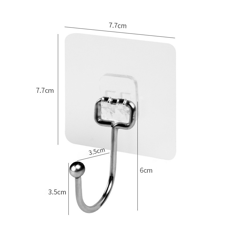 NISEVEN Wholesale Heavy Duty Wall Hook Adhesive Waterproof Wall Hooks Multipurpose Stainless Steel Adhesive Hook