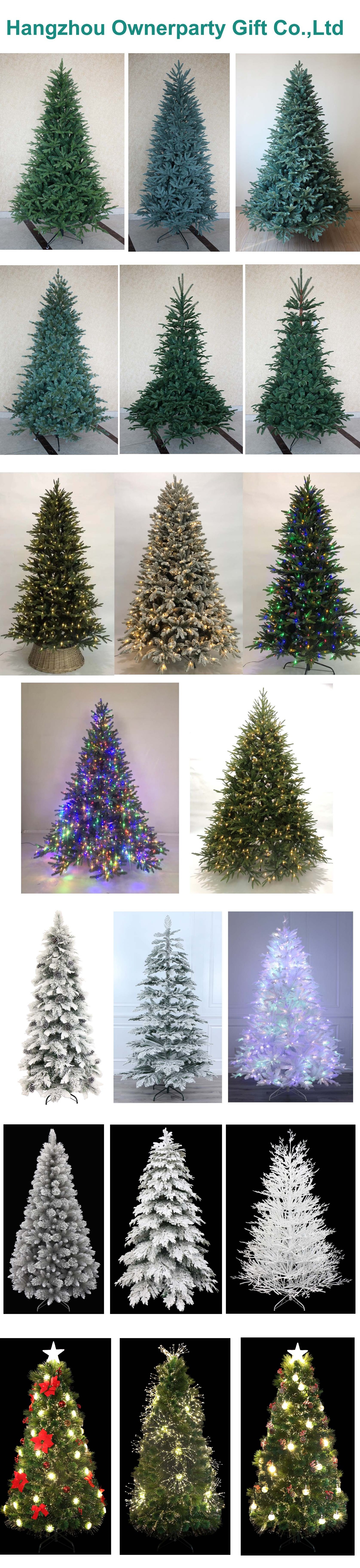 Factory Direct Indoor Customized Christmas Tree Wholesale Flocked PE Snowflake Realistic Artificial Christmas Tree