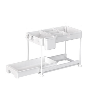 2 Tier Multifunctional Lengthened Countertop Oem Shelf Spice Rack Under The Sink Storage For Kitchen Bathroom