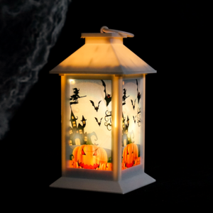 New Halloween LED medium color pumpkin candle lantern Ghost Festival gift table decorations