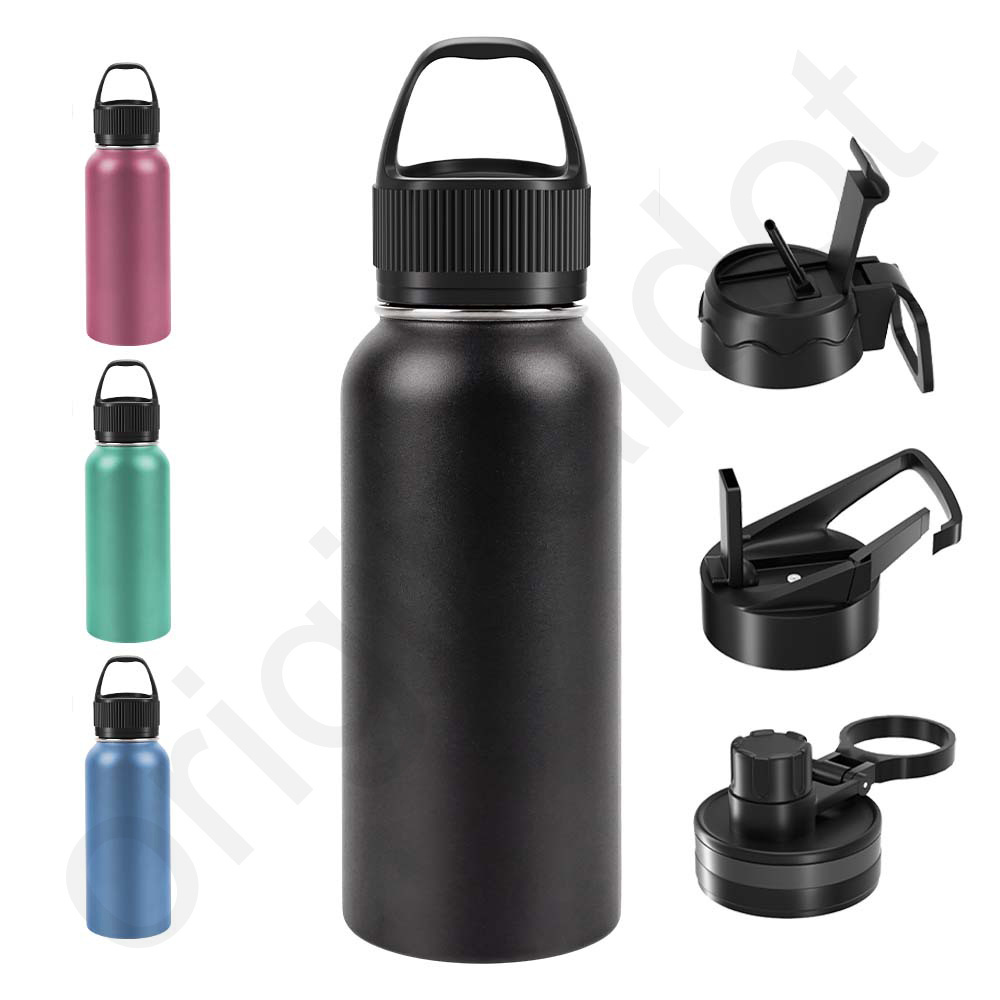 32oz Insulated Double Wall Vacuum Water Bottle Stainless Steel Sport Water Bottle Stainless Steel Water Bottles with Straw Lid