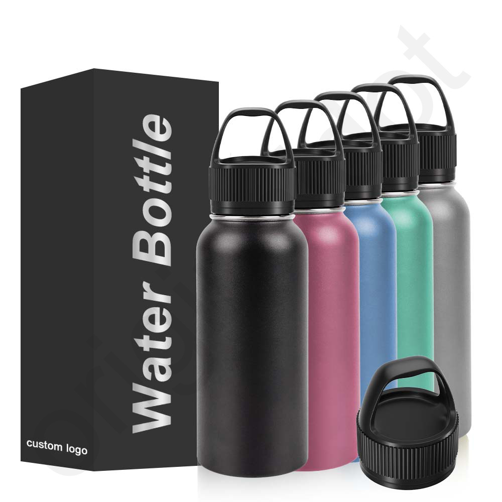 32oz Insulated Double Wall Vacuum Water Bottle Stainless Steel Sport Water Bottle Stainless Steel Water Bottles with Straw Lid