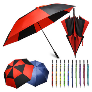 Wholesale Rain Umbrella Custom Print Logo 30 inch large Golf Straight Umbrella Windproof Custom Golf Umbrella With Logo