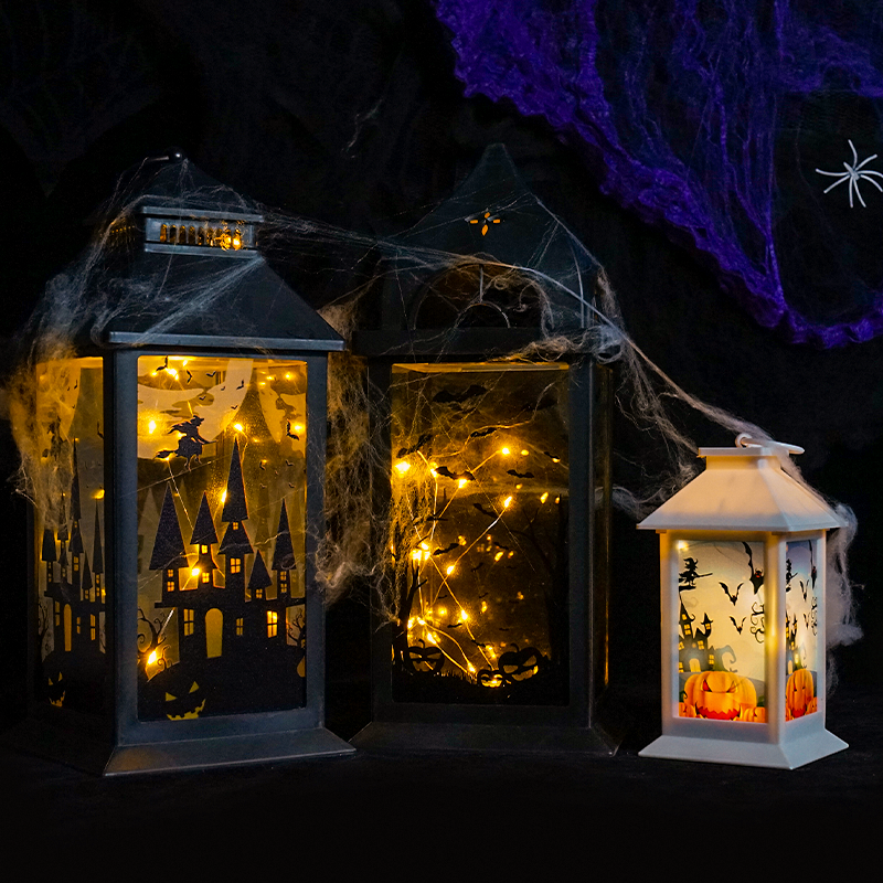 Halloween decoracion Halloween lights European Style Fashionable Wind Lamp Halloween Handle Lantern With Free Sample