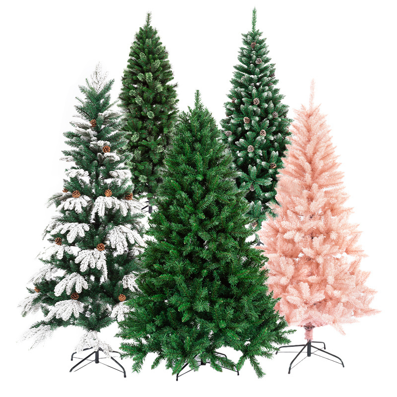 Wholesale Christmas Tree 4/5/6/7/8ft Pe/Pvc/Pvc+pe/Pet/Fiber Optic Indoor&outdoor Large Size Artificial Christmas Tree