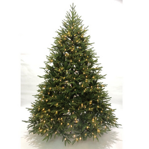 Factory Direct Premium PE PVC Material Christmas Tree Fat 7.5Ft 1200led Artificial Christmas Tree With Warm White LED